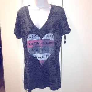 - Next level rascal flats graphic heart burnout tee band tee xxl